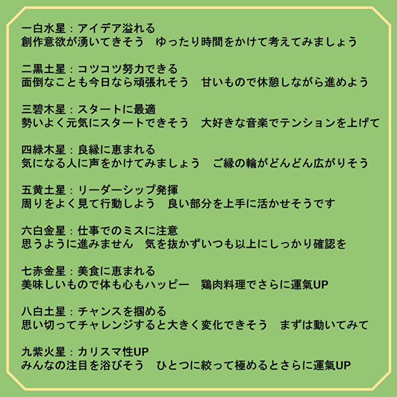 3月23日の運氣